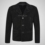AMERICANA Suede Blazer Vintage Classic Blazer Jacket