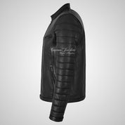 LUMOS Men's Biker Style Leather Jacket