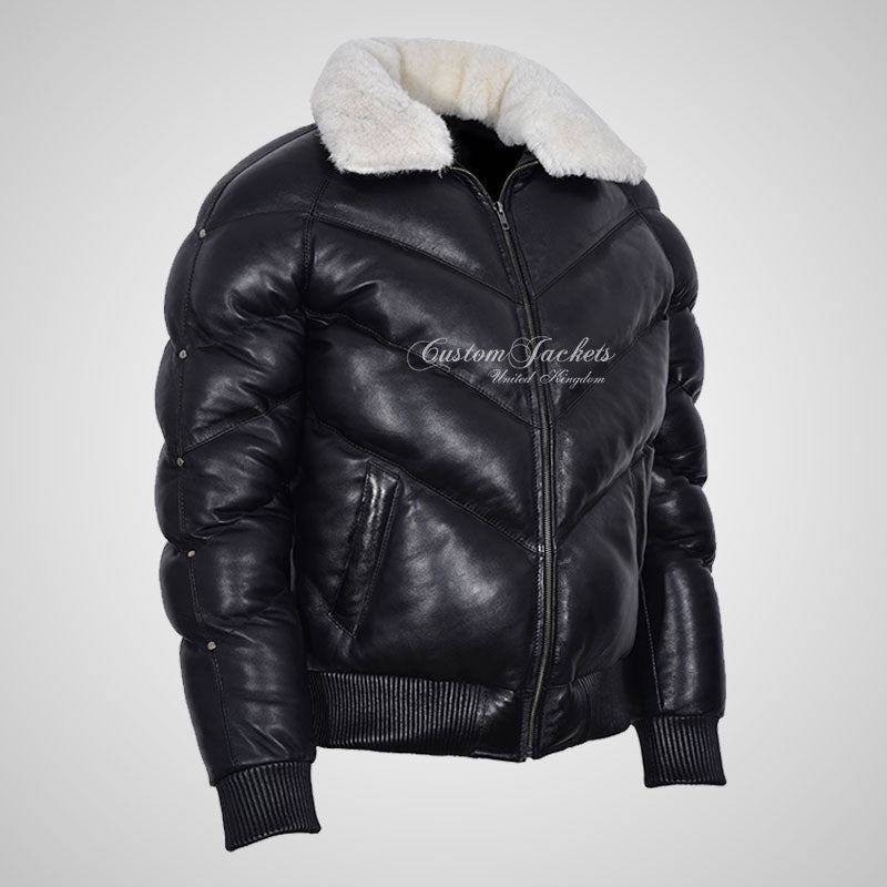 Leather Puffer Bomber Jacket Vs Puffer Jacket Bomber Jacket