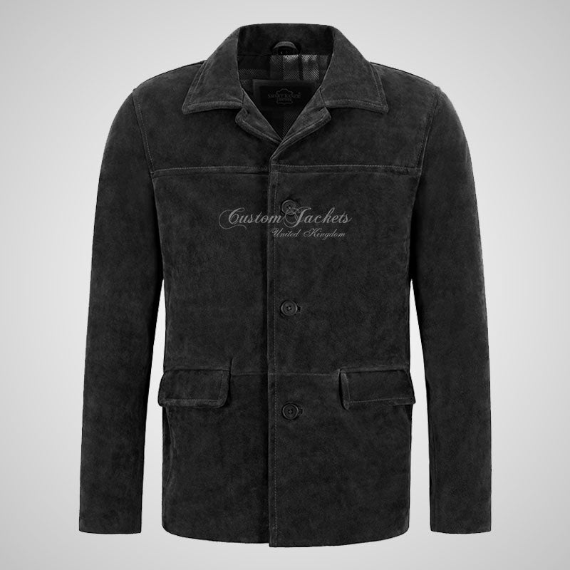 OMSK Men's Suede Box Coat Casual Blouson Box Jacket – Custom Jackets