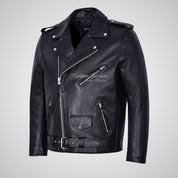 MARLON BRANDO Mens Biker Leather Jacket Moto Leather Jacket