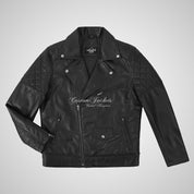 SALTAR Leather Biker Jacket For Mens