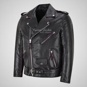 MARLON BRANDO Mens Biker Leather Jacket Moto Leather Jacket