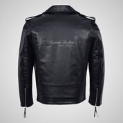 MARLON BRANDO Mens Biker Leather Jacket Moto Leather Jacket