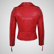 Ladies BRANDO Biker Leather Jacket Soft Leather Jacket