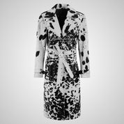 ZOIE Women’s Hair-On-Cowhide Leather Trench Coat