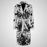ZOIE Women’s Hair-On-Cowhide Leather Trench Coat