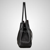 Ladies Leather Handbag Crossbody Tote Bag Drawstring Bucket Bag Purse