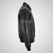JETT Men’s Classic Leather Bomber Jacket