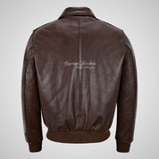 JETT Men’s Classic Leather Bomber Jacket