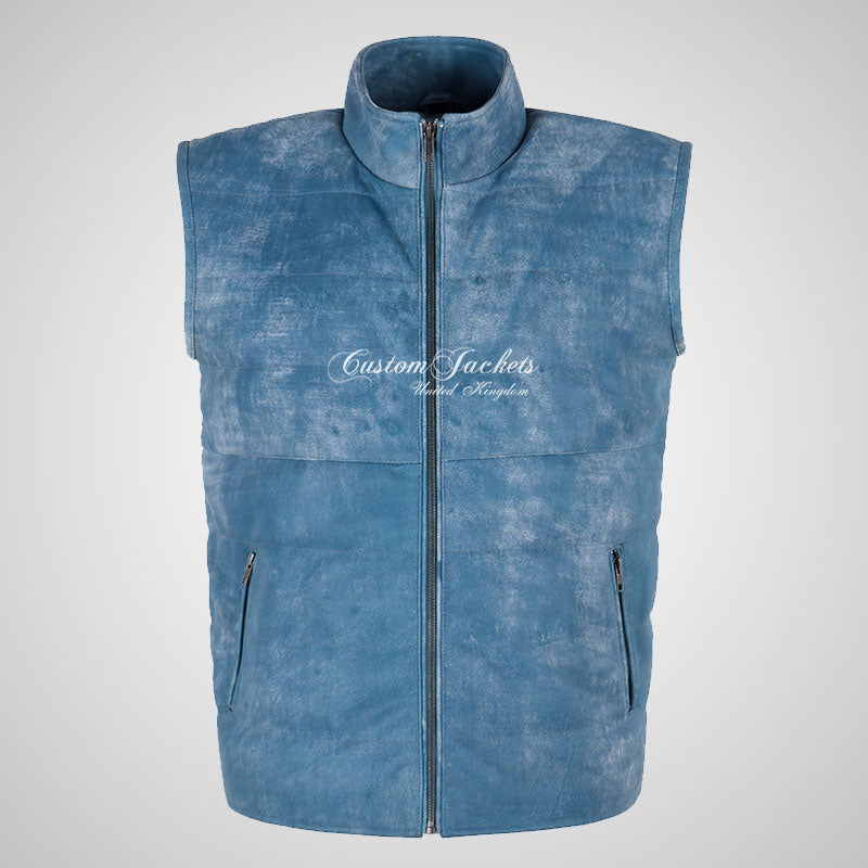 GIL Leather Padded Gilet for Mens