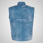 GIL Leather Padded Gilet for Mens