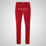 Classic Fitted Women's Suede Pants Leather Pants