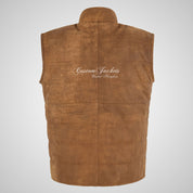 GIL Leather Padded Gilet for Mens