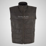 GIL Leather Padded Gilet for Mens