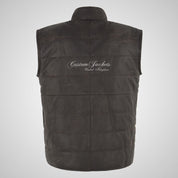 GIL Leather Padded Gilet for Mens