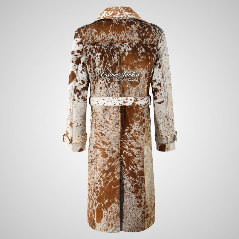 ZOIE Women’s Hair-On-Cowhide Leather Trench Coat