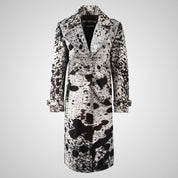 ZOIE Women’s Hair-On-Cowhide Leather Trench Coat