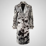 ZOIE Women’s Hair-On-Cowhide Leather Trench Coat