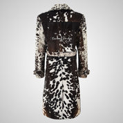ZOIE Women’s Hair-On-Cowhide Leather Trench Coat