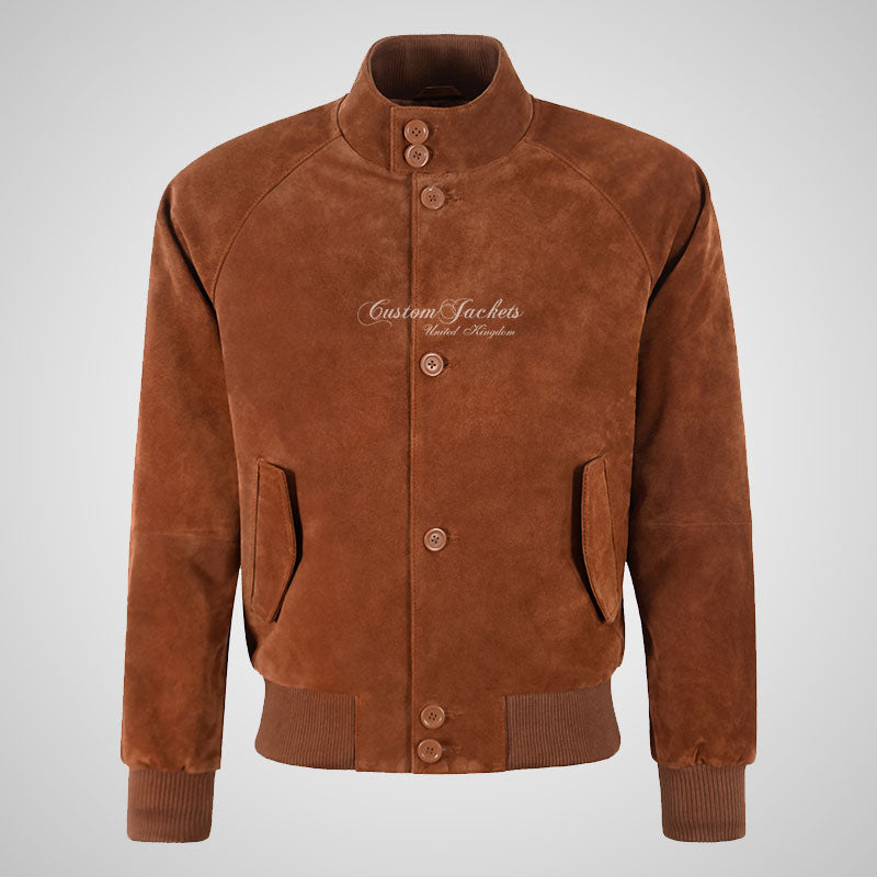 CRUZ Men’s Suede Bomber Blouson Jacket