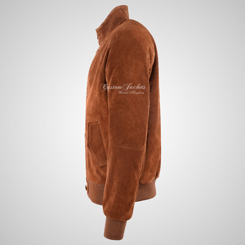 CRUZ Men’s Suede Bomber Blouson Jacket