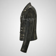 CATWALK Ladies Leather Biker Jacket Soft Lambskin Leather