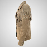 JOURNI Women’s Western Boho Suede Fringes Jacket