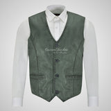YORK Men's Leather Waistcoat Soft Leather Vest