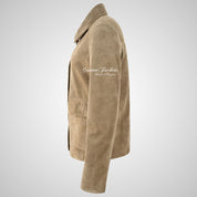 FELICITY Button Down Suede Jacket for Women