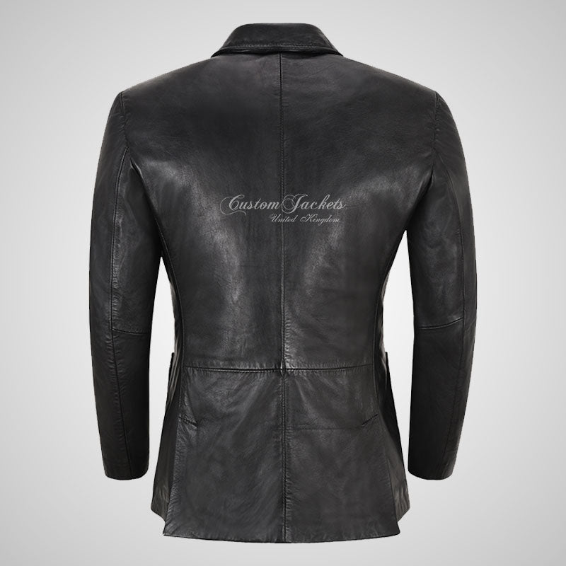 VENICE Mens Leather Blazer Soft Leather Sports Jacket
