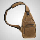 Leather Sling Bag Anti Theft Crossbody Bag