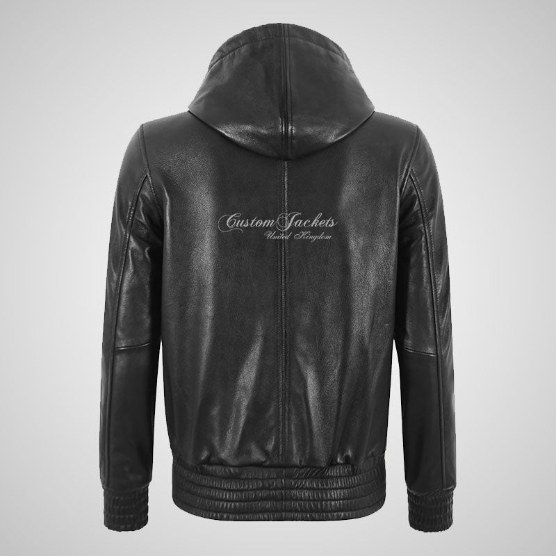 DOROTHY Women’s Hooded Leather Bomber Jacket