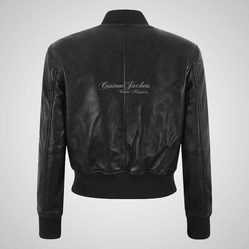 ITZEL Women’s Leather Varsity Bomber Jacket