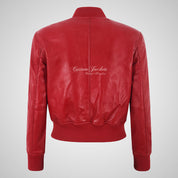 ITZEL Women’s Leather Varsity Bomber Jacket