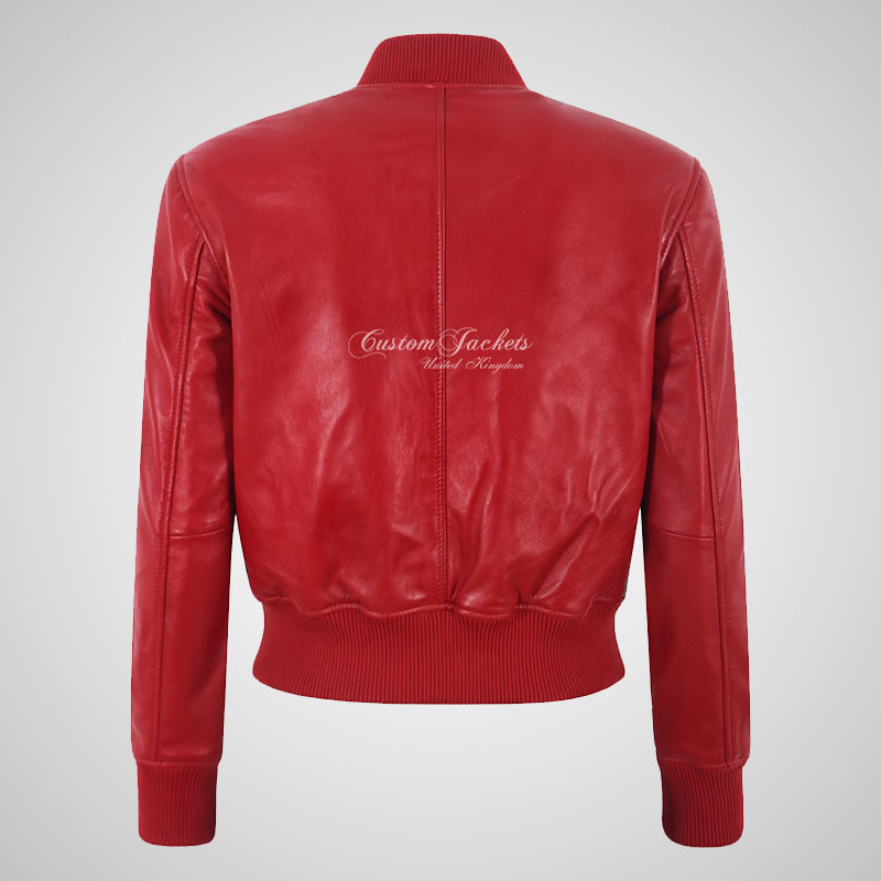 ITZEL Women’s Leather Varsity Bomber Jacket