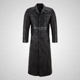 Shadowfall Full Length Leather Gothic Coat Black For Mens