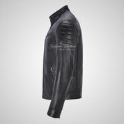 CONWY Men's Biker Leather Jacket Soft Leather Fashion Jacket