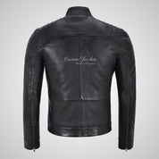 CONWY Men's Biker Leather Jacket Soft Leather Fashion Jacket