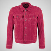 WEST Trucker Men's Suede Denim Jacket Shirt Jacket