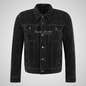 WEST Trucker Men's Suede Denim Jacket Shirt Jacket