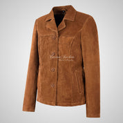 DAVONTE Women Suede Blazer Jacket