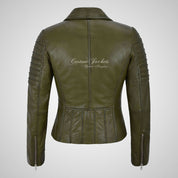 ROSETTA Ladies Biker Leather Jacket Soft Lambskin Napa Leather