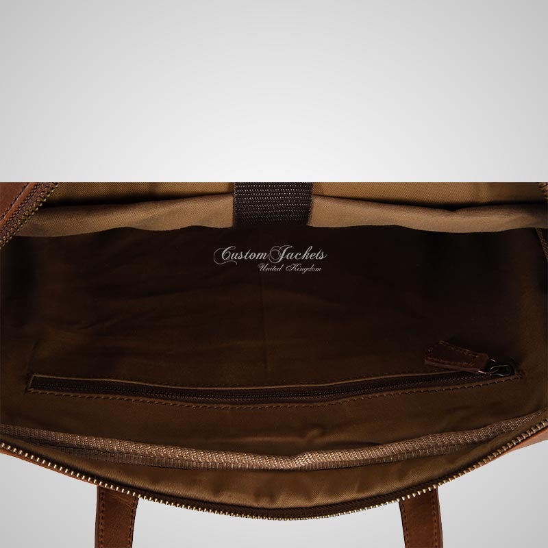 Laptop Bag Tan Vintage Leather Briefcase Shoulder Messenger Bag