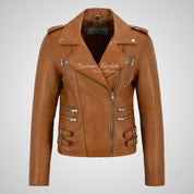 CATWALK Ladies Leather Biker Jacket Soft Lambskin Leather