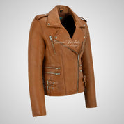 CATWALK Ladies Leather Biker Jacket Soft Lambskin Leather