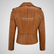 CATWALK Ladies Leather Biker Jacket Soft Lambskin Leather