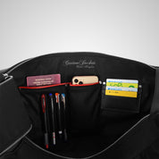 Black Leather Duffle Weekend Bag Travel Gym Luggage Bag Holdall