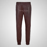 FLEX Leather Jogging Bottom With Stripes For Men