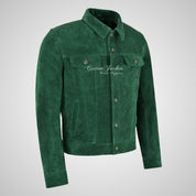 WEST Trucker Suede Jacket Denim Style Shirt Jacket